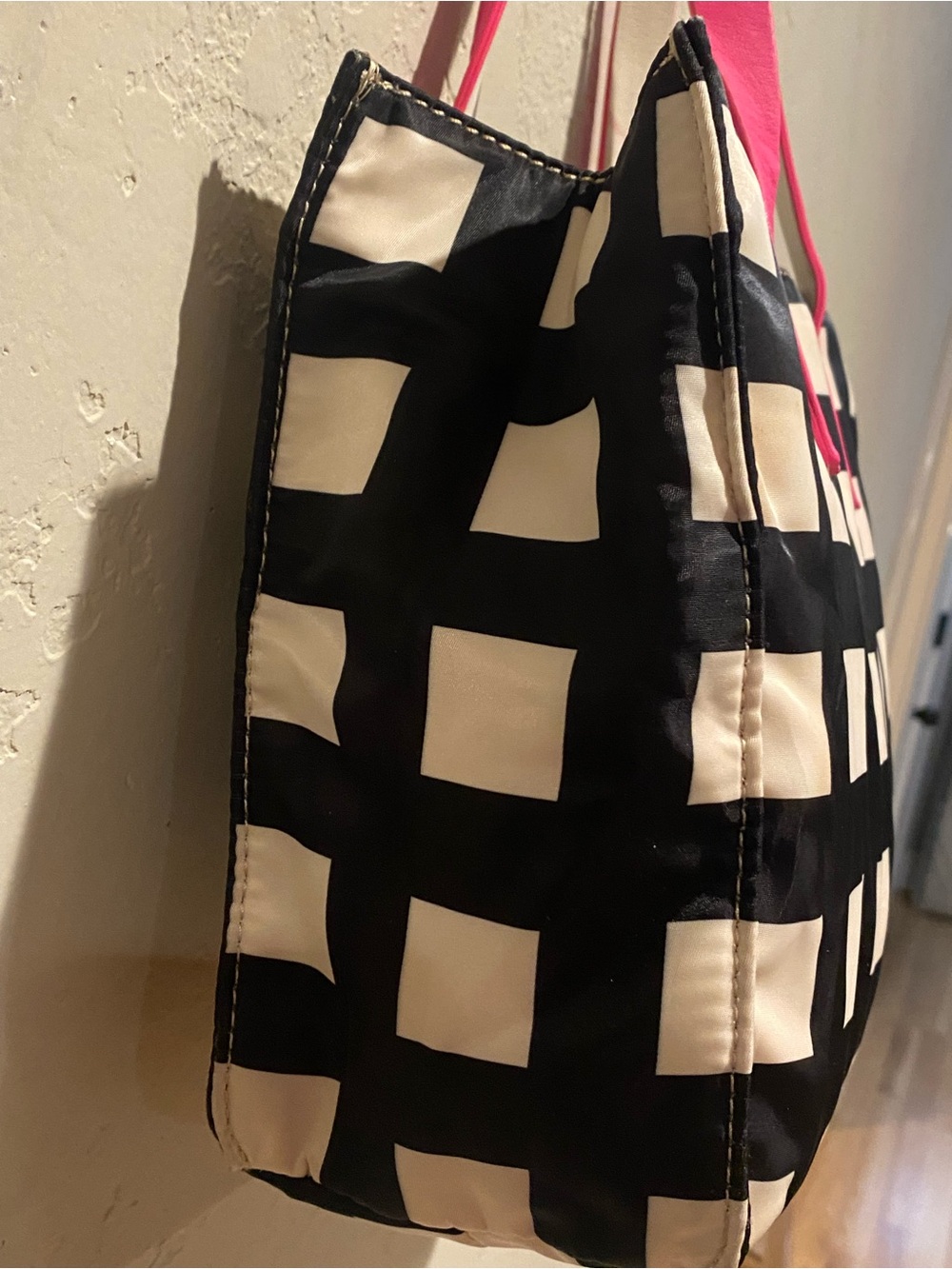 kate spade Berry Street Elise Tote Bag with Pink Leather Handles EUC! 11x10 - Picture 6 of 13
